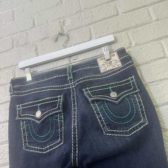 True Religion Women's Size‎ 33 Billie Mid-Rise Straigh Faded Jeans - Picture 1 of 4